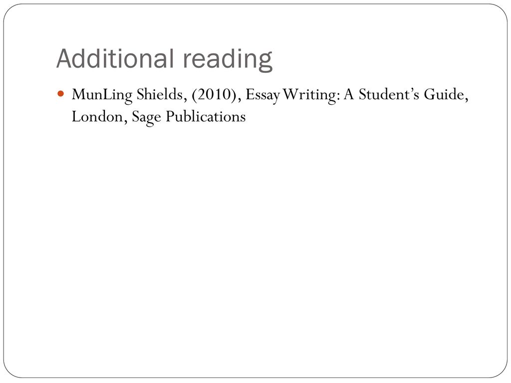 essay writing a students guide munling shields